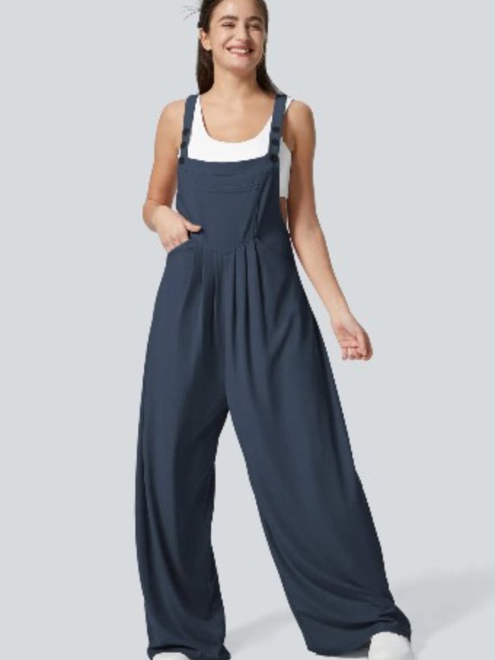 Halara waffle Overalls sz xl